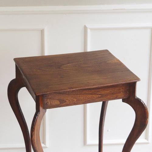 Baroque Antique Side Table with Curved Legs, 1890s For Sale - Image 3 of 10