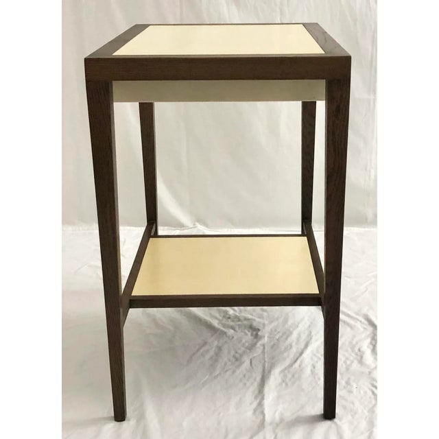 Julian Chichester Julian Chichester Grey Oak Jasper Bedside Table With Inset Vellum For Sale - Image 4 of 11