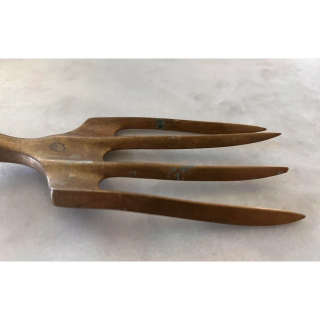 Solid Brass Large 4 Prong Fork For Sale In Austin - Image 6 of 7