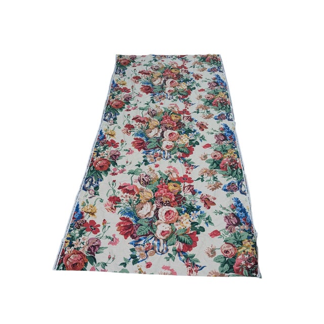 Vintage 1980s Brunschwig and Fils Botanical Garden Fabric 3 Yards For Sale In Charlotte - Image 6 of 11