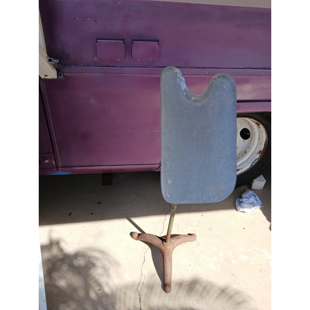 Gray 1930s Rustic Haircut Tray Wash Stand Salon For Sale - Image 8 of 9