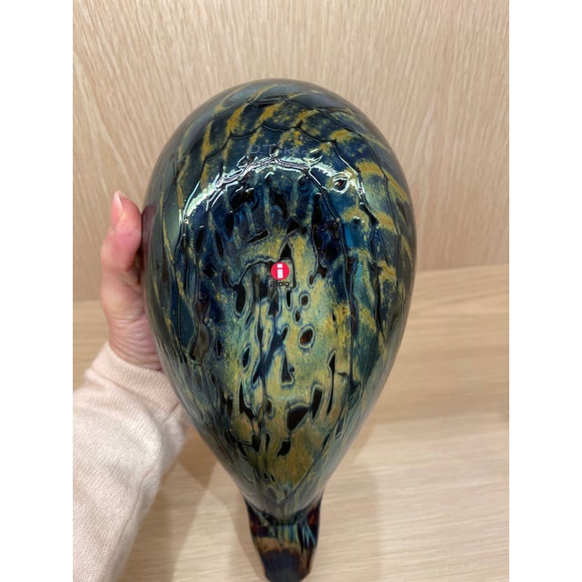 Green Late 20th Century Oiva Toikka Art Glass Bird Capercaillie Male Wood Grouse, Signed O. Toikka Nuutajärvi For Sale - Image 8 of 9