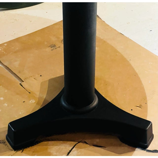 Cinnamon Vintage Wrought Iron Pedestal Faux Tortoise Shell Dining Table For Sale - Image 8 of 8