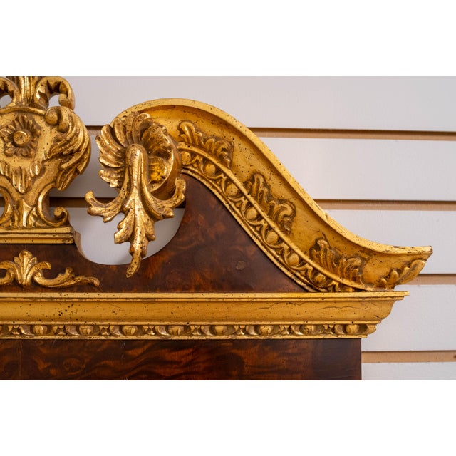 Italian Georgian Style Walnut & Gold Mirror For Sale In Philadelphia - Image 6 of 15
