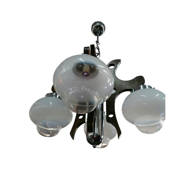 1960s Murano Glass Pendant Chandelier from Mazzega, 1960s For Sale - Image 5 of 6