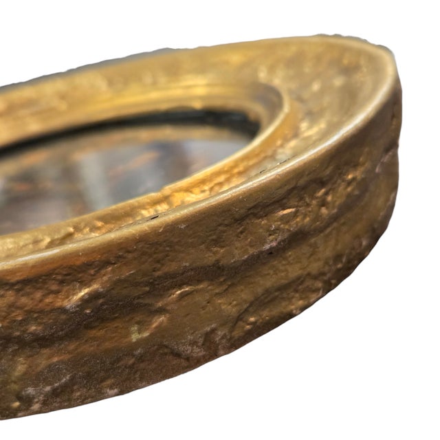 Brown French Old Master Style Genre Scene Oil Painting “Le Jeu” Tavern Interior Round Panel 5.75" For Sale - Image 8 of 11