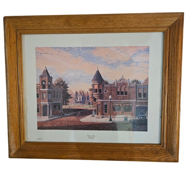 American Late 20th Century “Saturday Morning” by Randy Souders – Framed Americana Print For Sale - Image 3 of 7