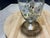 Mid-Century Modern Mid 20th Century Hand-Painted Floral Glass Covered Candy Jar With Gold Trim For Sale - Image 3 of 5