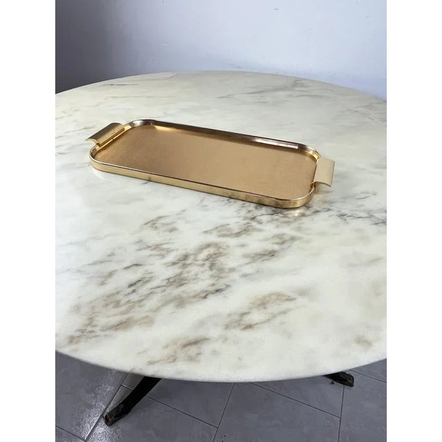 Vintage Italian Golden Aluminum Tray, 1960 For Sale - Image 9 of 10