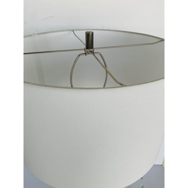 Modern Aged Bronze Finished Iron Tapered Table Lamp For Sale - Image 4 of 5