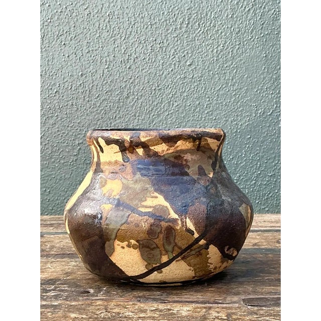 Vintage Abstract Ceramic Vase For Sale In West Palm - Image 6 of 12