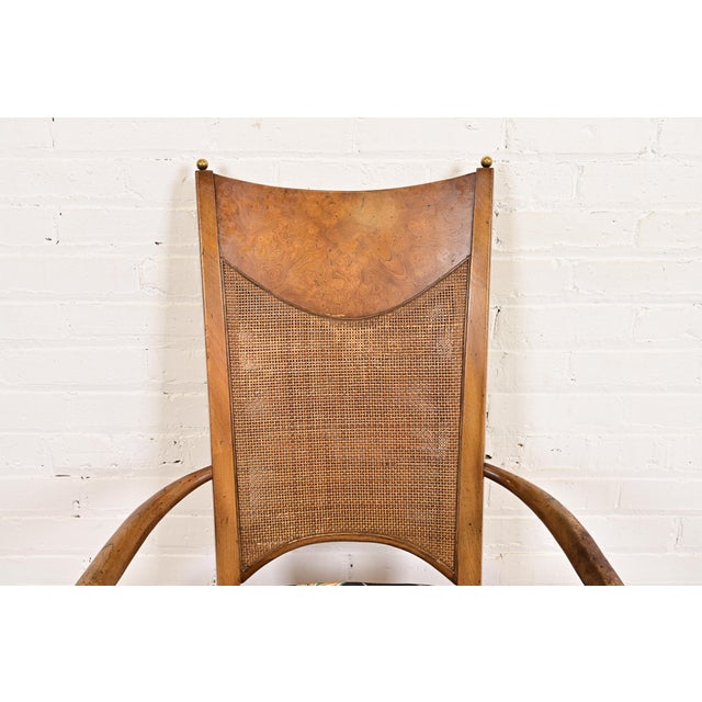 Wood William Doezema for Mastercraft Mid-Century Modern Hollywood Regency Burl Wood Dining Chairs, Set of Eight For Sale - Image 7 of 12