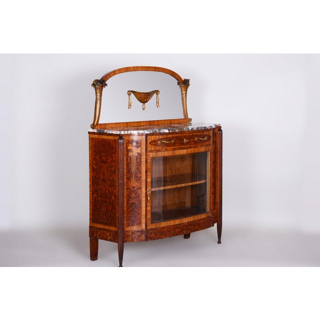 Art Deco French Mahogany, Marble and Bronze Buffet by Paul Follot, 1920s For Sale - Image 12 of 18