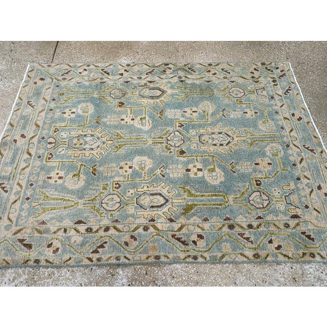Galerie Shabab Collection Mid-20th Century Persian Malayer Throw Rug For Sale - Image 4 of 8