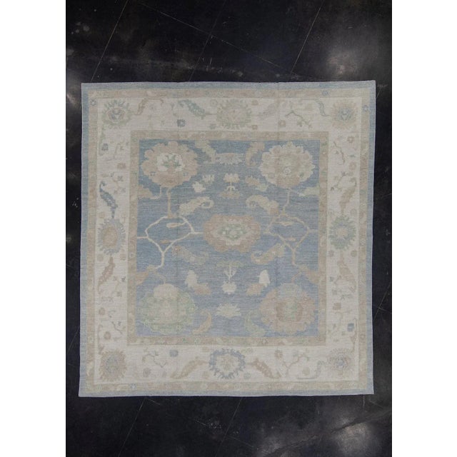 Square Turkish Oushak Rug 9'10" x 10'6" For Sale In Houston - Image 6 of 6