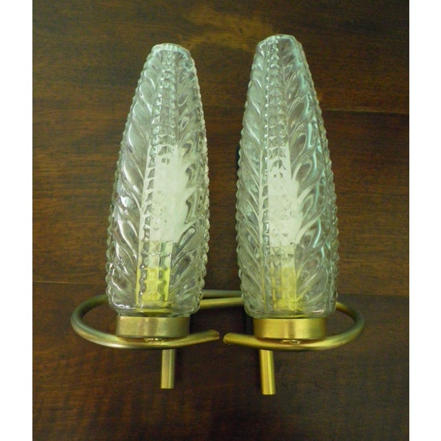 Vintage Cut Glass Wall Sconces, 1960s, Set of 2 For Sale - Image 13 of 13