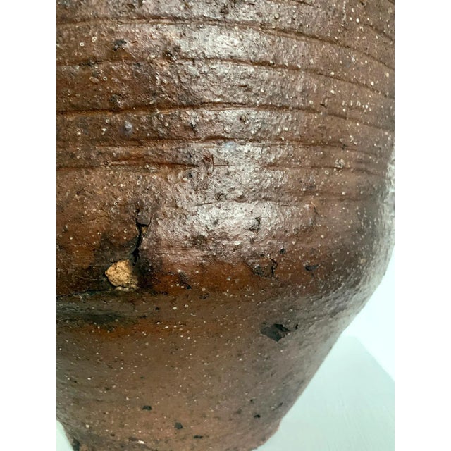 Large Japanese Antique Shigaraki Tsubo Jar For Sale - Image 4 of 13