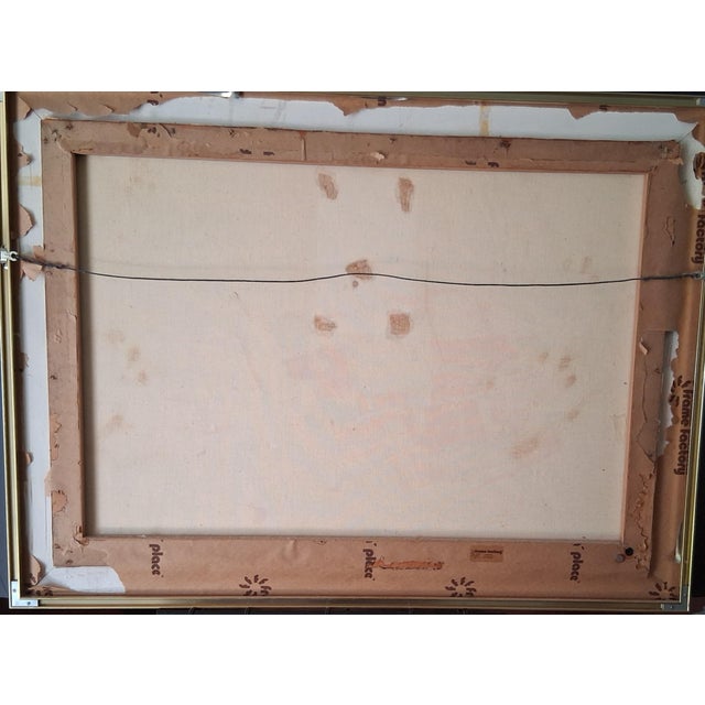 Large Frédéric Menguy Oil on Canvas Abstract Painting From the 1970s For Sale - Image 6 of 6