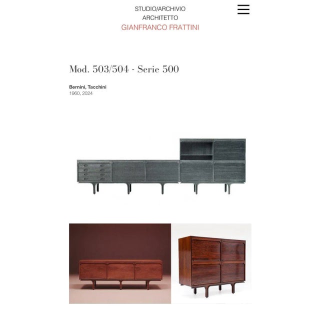 Italian Modern Wood Sideboard with Sliding Doors by Gianfranco Frattini for Bernini, 1950s For Sale - Image 17 of 18