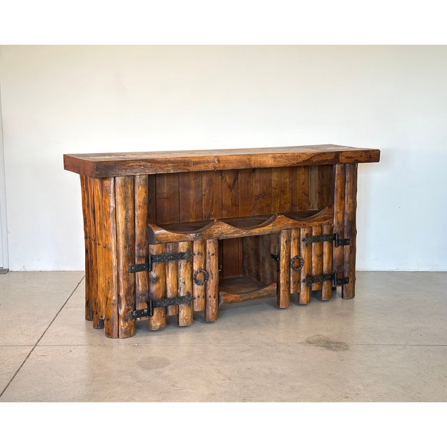 1960s Vintage Rustic Chestnut Sideboard, 1960s For Sale - Image 5 of 14