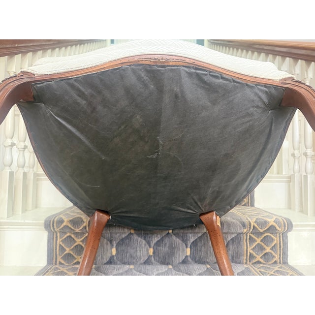 1990s Louis XV Style Carved Walnut Bergère Armchair With Cane Back, Boston Design Center For Sale - Image 16 of 17