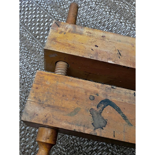 Vintage Professional Bookbinding Thick Block Finishing Press For Sale - Image 12 of 12