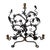 Mid-20th Century Hand-Forged Wrought Iron Candelabra With Applied Cast Brass Botanical Details For Sale - Image 11 of 11