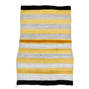 Handwoven Regional Navajo Throw Rug, Circa 1950