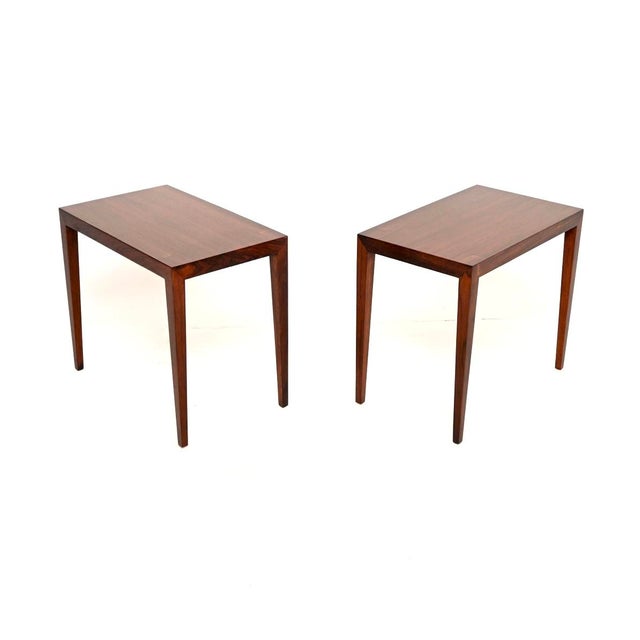 Mid-Century Modern Vintage Danish Side Tables by Severin Hansen for Haslev, 1960, Set of 2 For Sale - Image 3 of 11