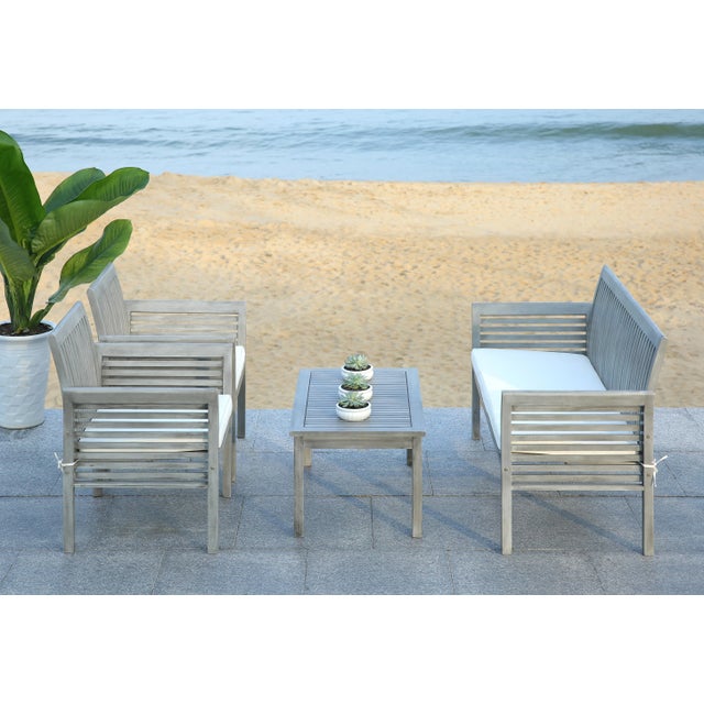 2020s Jessica Outdoor Set in Grey Wash & Beige - 4 Pieces For Sale - Image 5 of 8