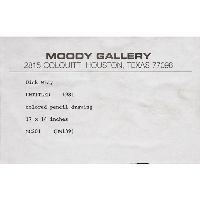 Contemporary Dick Wray Blue, Orange, and Green Abstract Geometric Figurative Collage, 1981 For Sale - Image 3 of 12