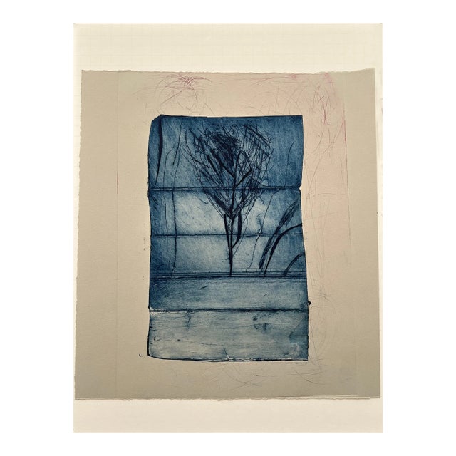 Blue Tree Original Print by Lisa Lightman For Sale