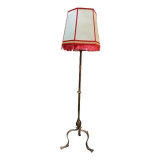Wrought Iron Floor Lamp, 1960s For Sale