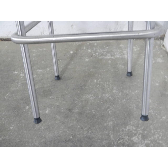 Black Black Leatherette Stool, 1970s For Sale - Image 8 of 9