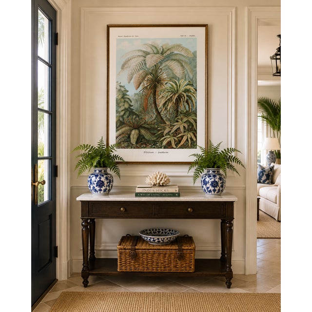 Illustration Botanical Art Print Reproduction, Vintage Fern and Palm Tree Illustration, 16" X 24" For Sale - Image 3 of 10