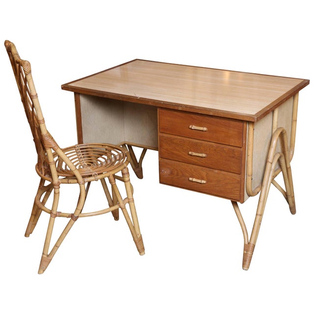 Bamboo Desk and Chair For Sale - Image 11 of 11