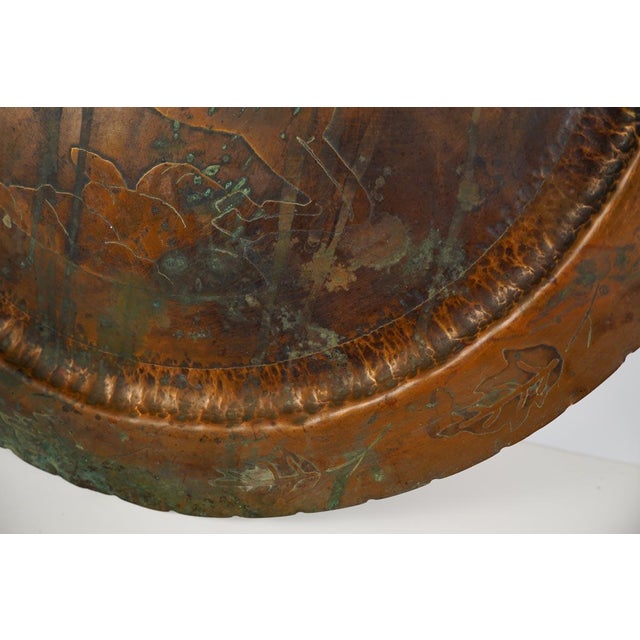 Metal Copper Tray Charger Plate Pegasus Etching For Sale - Image 7 of 7