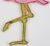 Pop Art Wood Pink Flamingo Sparkles Ornament For Sale - Image 3 of 4