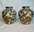 Chinoiserie Mid Century Chinoiserie Ceramic Glazed Multi Colored Silver Base Ginger Jars, a Pair For Sale - Image 3 of 12