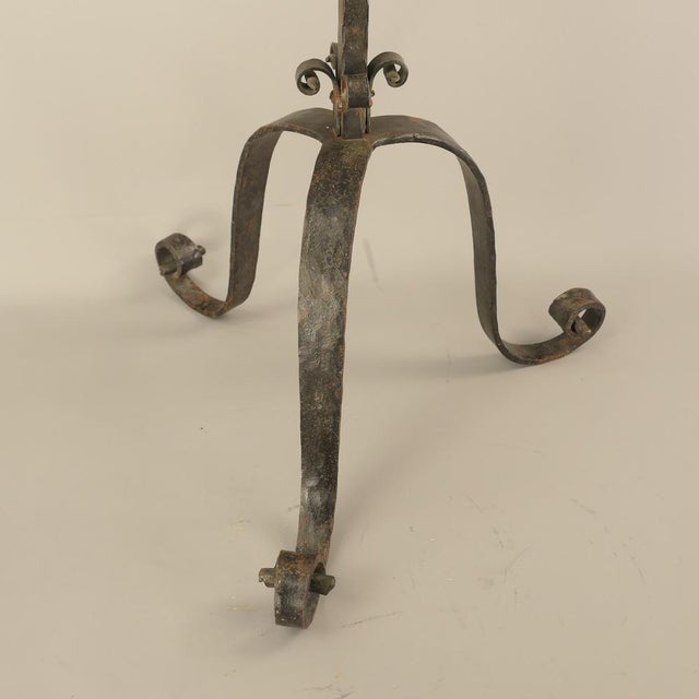 Large Wrought Iron Floor Lamp, France, 1930s For Sale - Image 14 of 18
