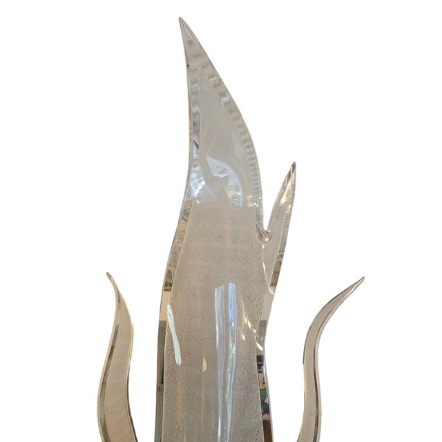 Transparent 1990 Flame Floor Lamp by Shlomi Haziza For Sale - Image 8 of 12