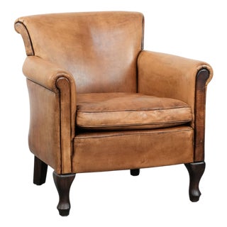 Vintage Chair in Sheepskin Leather For Sale