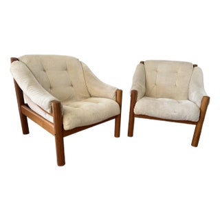 Vintage Danish Modern Teak Mobler Lounge Chairs - Pair For Sale