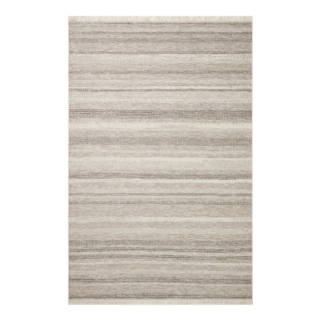 Amber Lewis x Loloi Malibu Ivory / Dove 11'-4" x 15' Area Rug For Sale