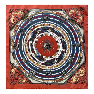 Hermès Scarf “Astrologie” 1963 For Sale