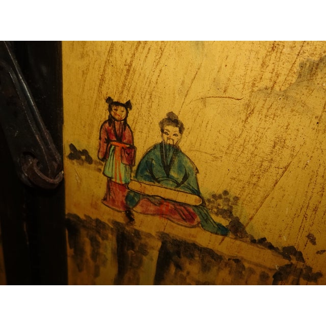 Antique Small Mongolian Chest With Drawers Oriental Asian Style Signed For Sale - Image 12 of 14