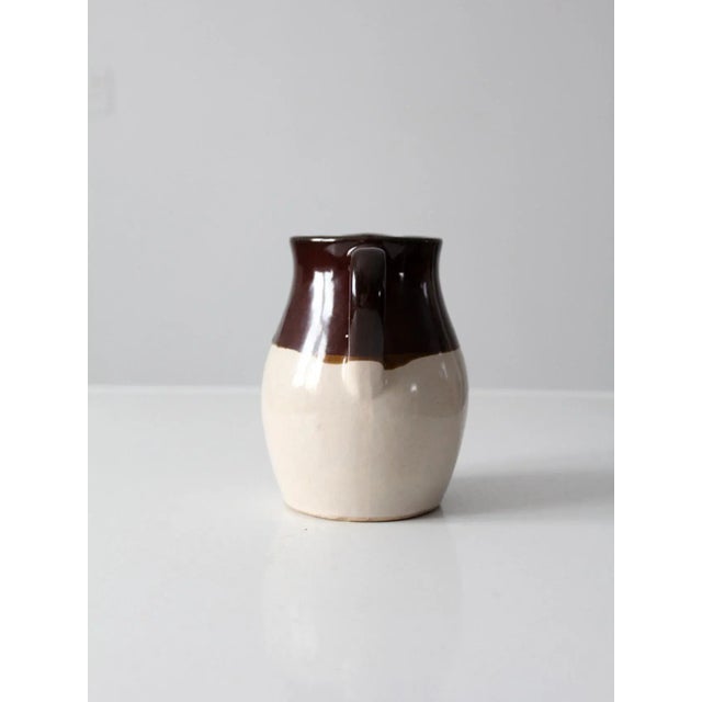 Cream Vintage Roseville Rrp Pottery Co Pitcher For Sale - Image 8 of 13