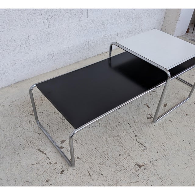 Black Laccio Low Tables by Marcel Breuer for Gavina, 1960s, Set of 2 For Sale - Image 8 of 12