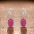 2010s Natural Ruby Diamond Earrings 14k Gold 1.55 TCW Certified For Sale - Image 5 of 14