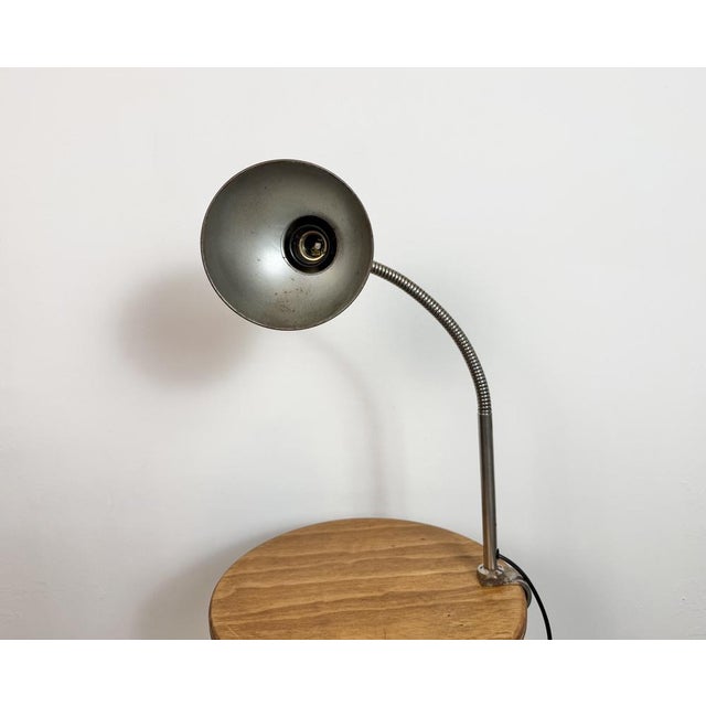 Industrial Workshop Gooseneck Table Lamp, 1960s For Sale - Image 9 of 18